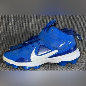 Boys Nike Blue and White Baseball Cleats 6Y